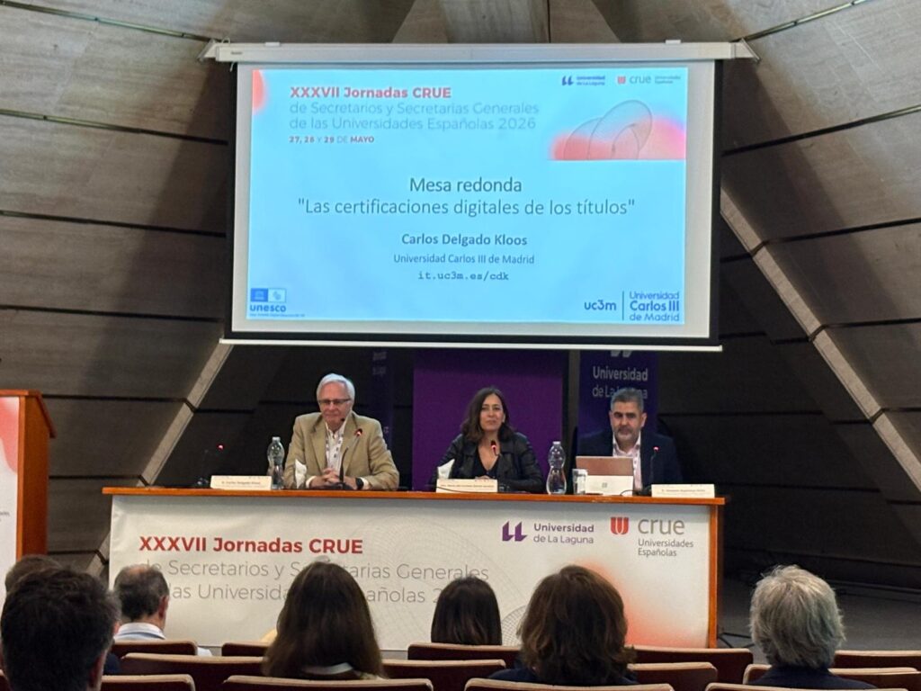Socios del proyecto ECOCredGT en las XXXVII Jornadas CRUE de Secretarios y Secretarias Generales de las Universidades Españolas
